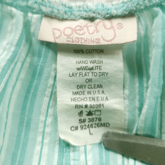 Y2k Poetry Brand Flowy Fairy Milkmaid Tie Waist Cami Sz L - Picture 5 of 5